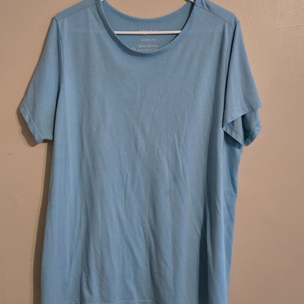 Torrid Light Blue Short Sleeve Tee